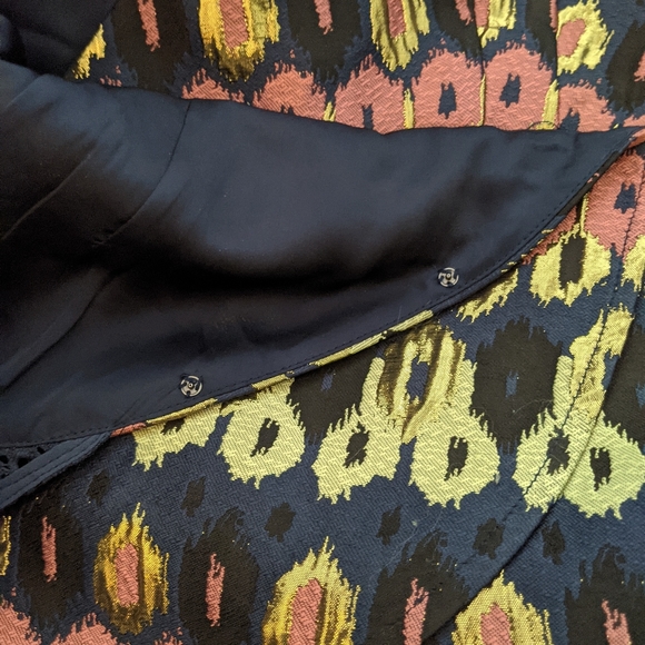 Anthropologie HD in Paris Jacquard Peplum Top Sz 2 - Picture 5 of 7